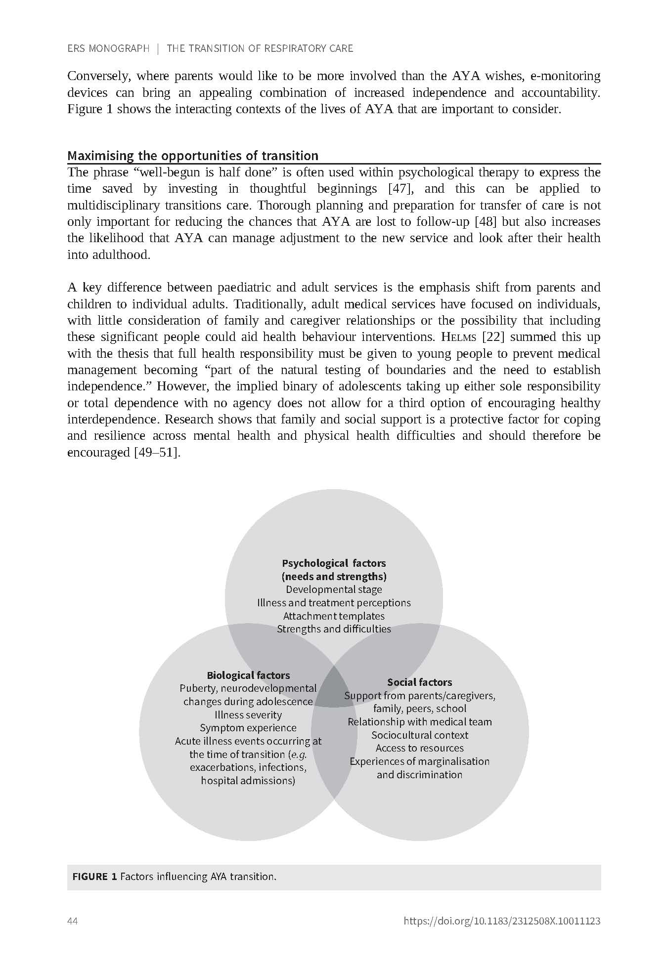 The Transition of Respiratory Care: from Child to Adult